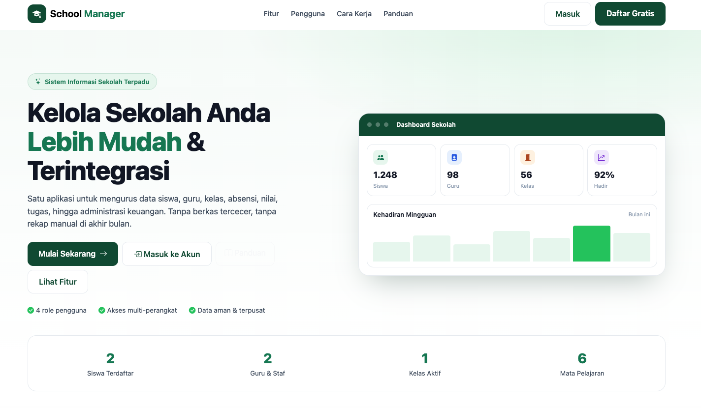 School Manager — Sistem Informasi Sekolah
